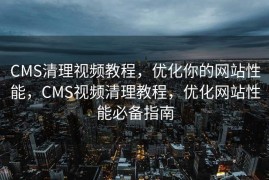 CMS清理视频教程，优化你的网站性能，CMS视频清理教程，优化网站性能必备指南