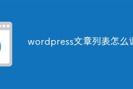 wordpress文章列表怎么调