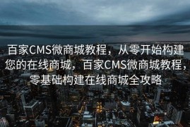 百家CMS微商城教程，从零开始构建您的在线商城，百家CMS微商城教程，零基础构建在线商城全攻略