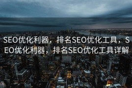 SEO优化利器，排名SEO优化工具，SEO优化利器，排名SEO优化工具详解