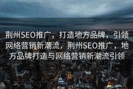 荆州SEO推广，打造地方品牌，引领网络营销新潮流，荆州SEO推广，地方品牌打造与网络营销新潮流引领