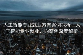 人工智能专业就业方向案例探析，人工智能专业就业方向案例深度解析