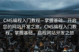 CMS编程入门教程—掌握基础，开启您的网站开发之旅，CMS编程入门教程，掌握基础，启程网站开发之旅
