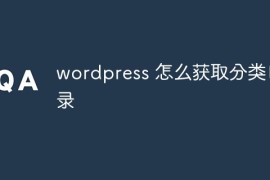 wordpress 怎么获取分类目录