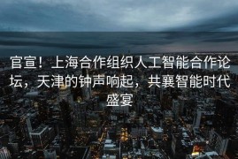 官宣！上海合作组织人工智能合作论坛，天津的钟声响起，共襄智能时代盛宴