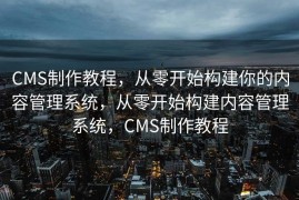 CMS制作教程，从零开始构建你的内容管理系统，从零开始构建内容管理系统，CMS制作教程