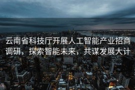 云南省科技厅开展人工智能产业招商调研，探索智能未来，共谋发展大计