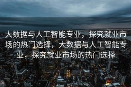 大数据与人工智能专业，探究就业市场的热门选择，大数据与人工智能专业，探究就业市场的热门选择