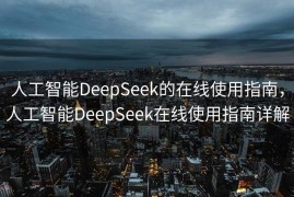 人工智能DeepSeek的在线使用指南，人工智能DeepSeek在线使用指南详解
