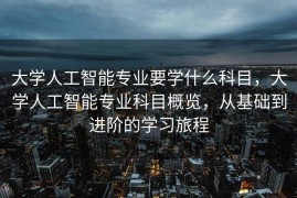 大学人工智能专业要学什么科目，大学人工智能专业科目概览，从基础到进阶的学习旅程