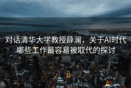 对话清华大学教授薛澜，关于AI时代哪些工作最容易被取代的探讨