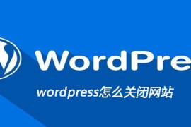 wordpress怎么关闭网站