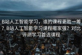 B站人工智能学习，谁的课程更胜一筹？B站人工智能学习课程哪家强？对比评测学习首选课程