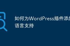 如何为WordPress插件添加多语言支持