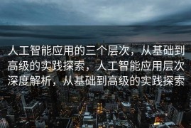 人工智能应用的三个层次，从基础到高级的实践探索，人工智能应用层次深度解析，从基础到高级的实践探索