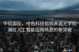 中铝国际，中色科技铝铜表面光学检测在人工智能应用场景的新突破