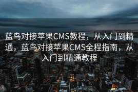 蓝鸟对接苹果CMS教程，从入门到精通，蓝鸟对接苹果CMS全程指南，从入门到精通教程