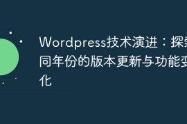 Wordpress技术演进：探索不同年份的版本更新与功能变化