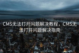 CMS无法打开问题解决教程，CMS无法打开问题解决指南