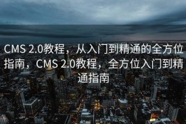 CMS 2.0教程，从入门到精通的全方位指南，CMS 2.0教程，全方位入门到精通指南