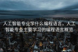 人工智能专业学什么编程语言，人工智能专业主要学习的编程语言概览