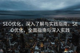 SEO优化，深入了解与实践指南，SEO优化，全面指南与深入实践