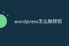 wordpress怎么做授权