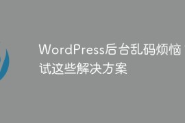 WordPress后台乱码烦恼？试试这些解决方案