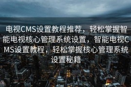 电视CMS设置教程推荐，轻松掌握智能电视核心管理系统设置，智能电视CMS设置教程，轻松掌握核心管理系统设置秘籍