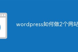 wordpress如何做2个网站