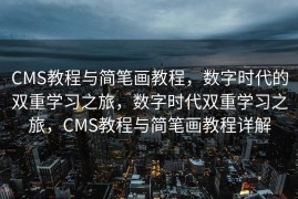 CMS教程与简笔画教程，数字时代的双重学习之旅，数字时代双重学习之旅，CMS教程与简笔画教程详解