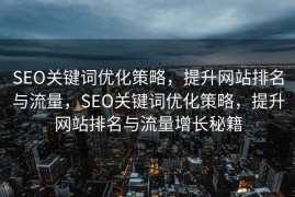 SEO关键词优化策略，提升网站排名与流量，SEO关键词优化策略，提升网站排名与流量增长秘籍