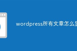wordpress所有文章怎么显示