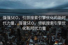 强强SEO，引领搜索引擎优化的新时代力量，强强SEO，领航搜索引擎优化新时代力量