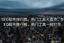 SEO软件排行榜，热门工具大盘点，SEO软件排行榜，热门工具一网打尽
