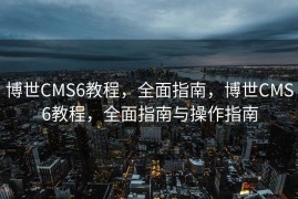 博世CMS6教程，全面指南，博世CMS6教程，全面指南与操作指南