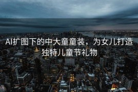 AI扩图下的中大童童装，为女儿打造独特儿童节礼物
