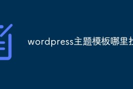 wordpress主题模板哪里找