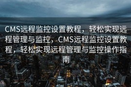 CMS远程监控设置教程，轻松实现远程管理与监控，CMS远程监控设置教程，轻松实现远程管理与监控操作指南