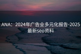 ANA：2024年广告业多元化报告-2025最新seo资料