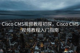 Cisco CMS视频教程初探，Cisco CMS视频教程入门指南