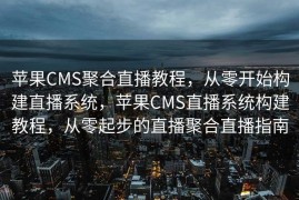苹果CMS聚合直播教程，从零开始构建直播系统，苹果CMS直播系统构建教程，从零起步的直播聚合直播指南