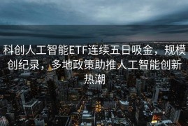 科创人工智能ETF连续五日吸金，规模创纪录，多地政策助推人工智能创新热潮