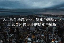 人工智能所属专业，探索与解析，人工智能所属专业的探索与解析