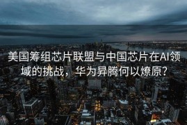 美国筹组芯片联盟与中国芯片在AI领域的挑战，华为昇腾何以燎原？