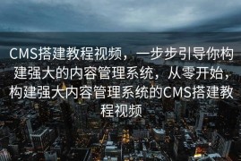 CMS搭建教程视频，一步步引导你构建强大的内容管理系统，从零开始，构建强大内容管理系统的CMS搭建教程视频