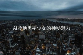 AI冷艳黑裙少女的神秘魅力