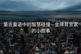 童言童语中的智慧碰撞—金牌育言家的小故事