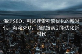 海淀SEO，引领搜索引擎优化的新时代，海淀SEO，领航搜索引擎优化新时代