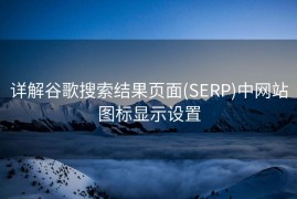 详解谷歌搜索结果页面(SERP)中网站图标显示设置